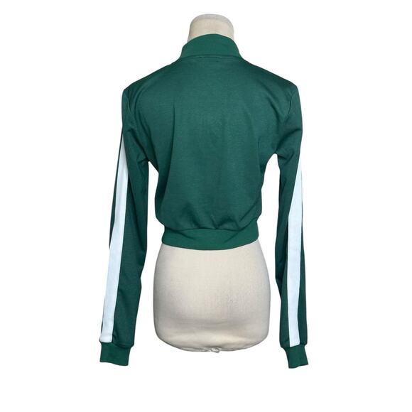 Fashion Nova Basic Activewear green cropped zippered Jacket size Small - Picture 2 of 14